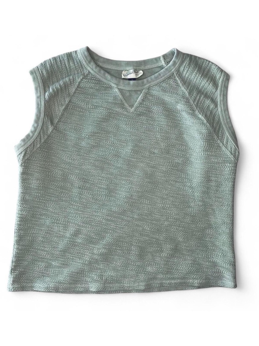 Universal Thread Seafoam Green Textured Knit Tank Top Beach Coastal Grandma S